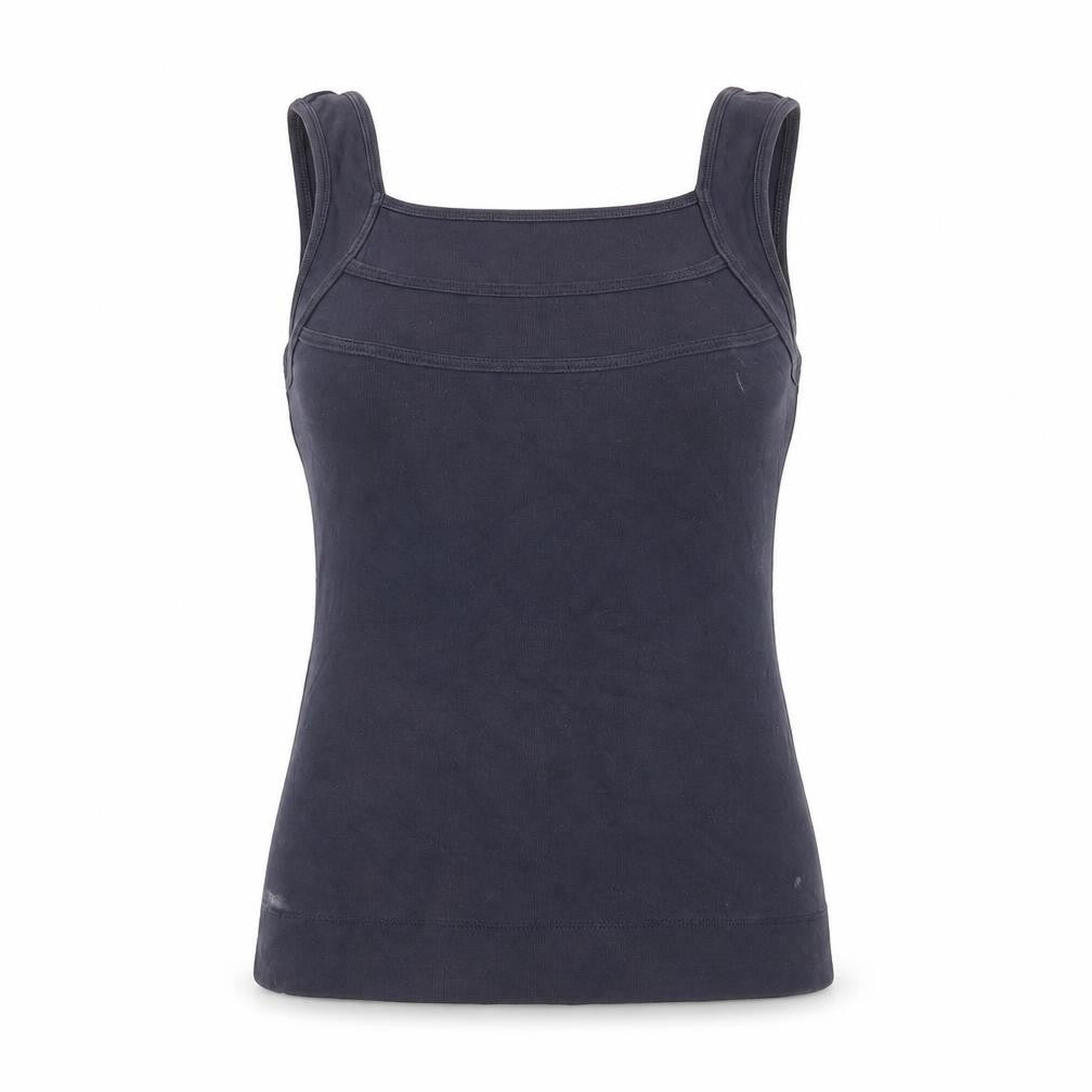 Front view of Monsoon Women's Blue Tank Top, size 10, Solid Camisole