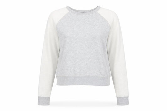 Front view of French Connection Women's Grey Small Pullover Sweatshirt