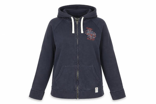 Front view of Next Women’s Blue Hooded Jacket, size UK 10, Casual