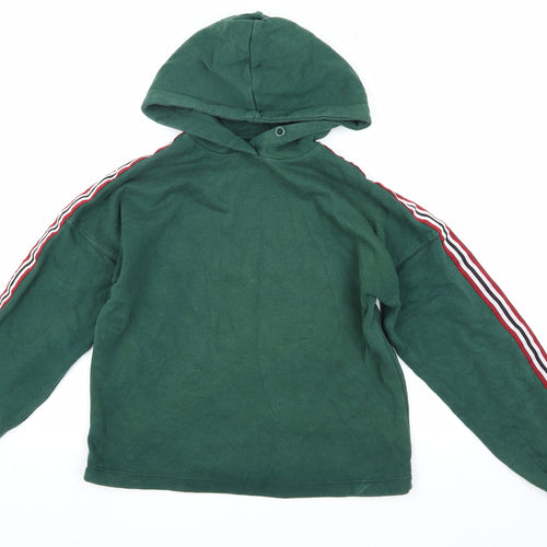 Pull&Bear Green XS Unisex Pullover Hoodie