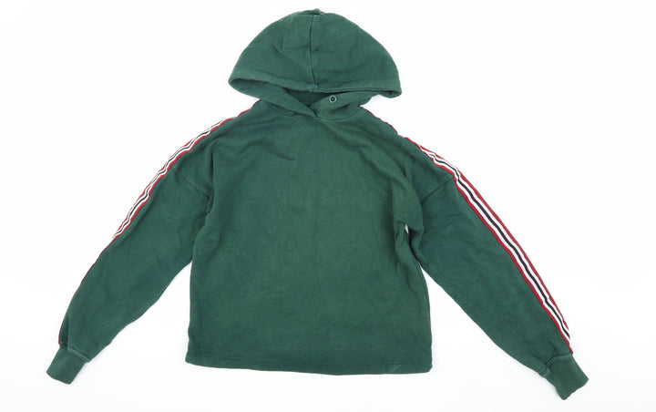 Pull&Bear Green XS Unisex Pullover Hoodie