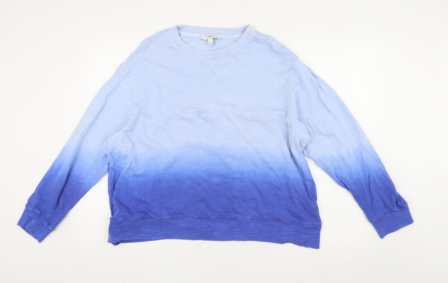 Marks and Spencer Women's Blue Ombre Sweatshirt L