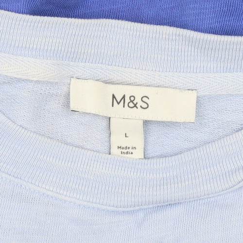 Marks and Spencer Women's Blue Ombre Sweatshirt L