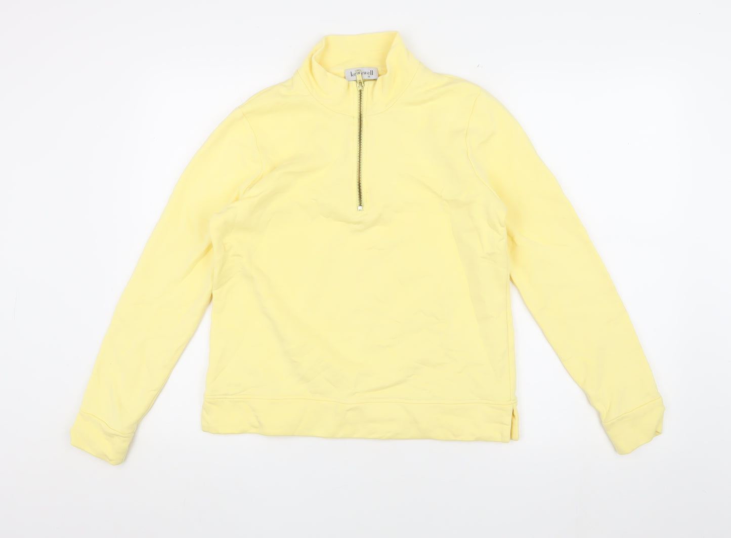 Kettlewell Women's Yellow Cotton Half-Zip Sweatshirt M