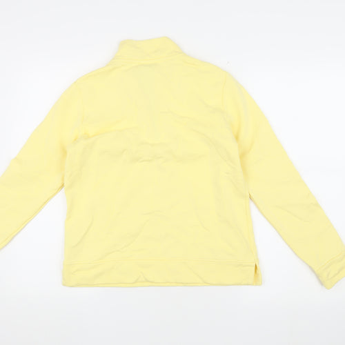 Kettlewell Women's Yellow Cotton Half-Zip Sweatshirt M