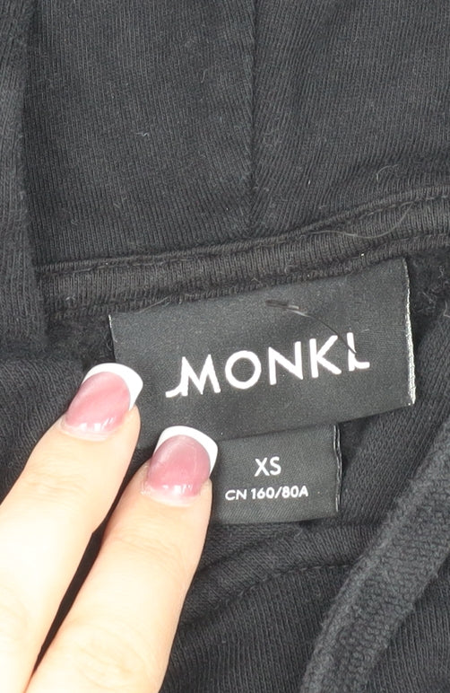 Monki Unisex Black XS Pullover Hoodie