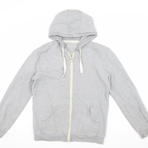 River Island Men's Grey M Basic Hooded Jacket