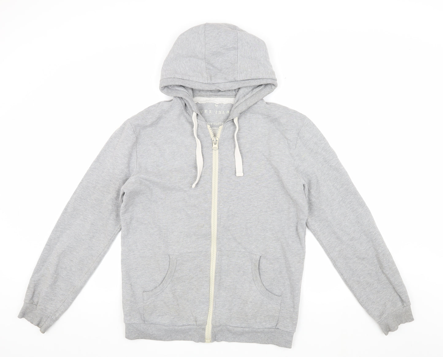 River Island Men's Grey M Basic Hooded Jacket