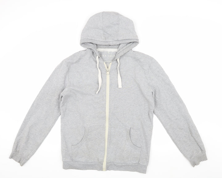 River Island Men's Grey M Basic Hooded Jacket