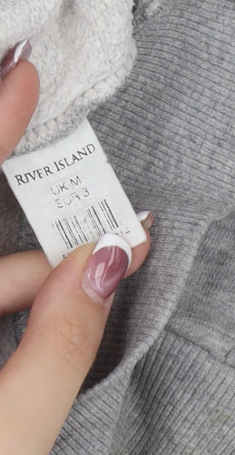 River Island Men's Grey M Basic Hooded Jacket