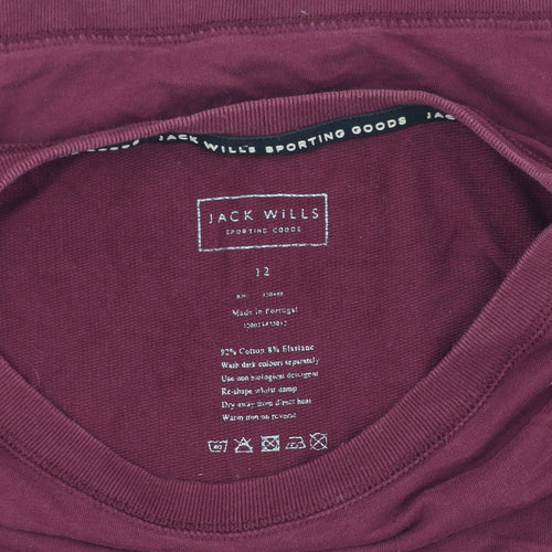 Jack Wills Women's Red Pullover Sweatshirt Size 12