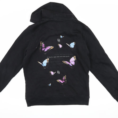 Dreams Unisex Black Butterfly Hoodie S