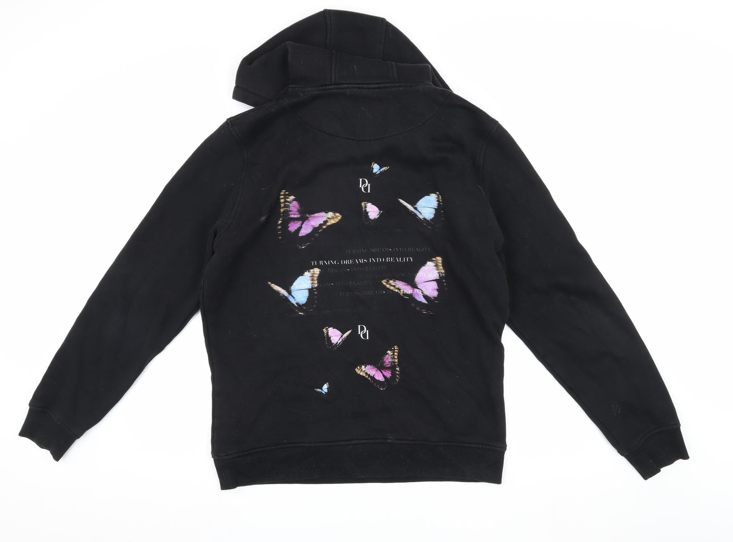 Dreams Unisex Black Butterfly Hoodie S