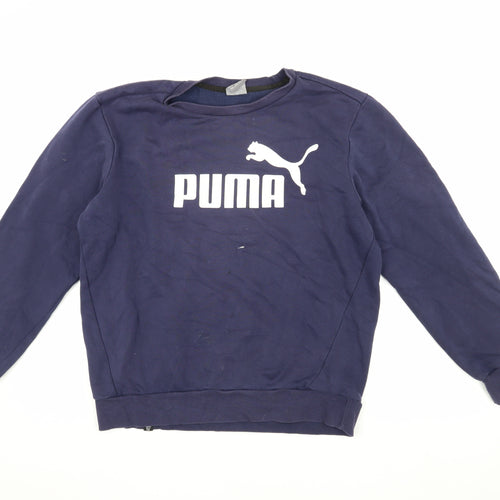 Puma Men's Blue M Logo Pullover Sweatshirt