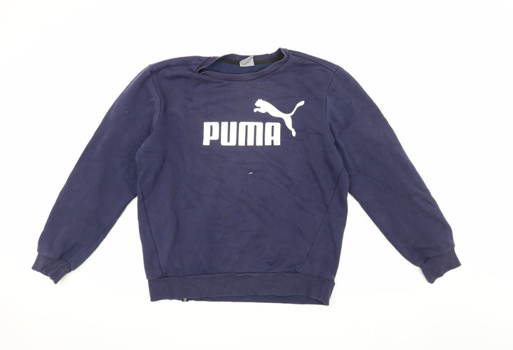 Puma Men's Blue M Logo Pullover Sweatshirt