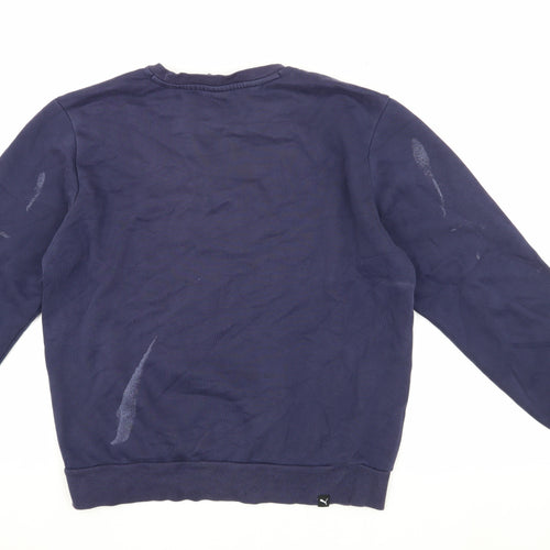 Puma Men's Blue M Logo Pullover Sweatshirt