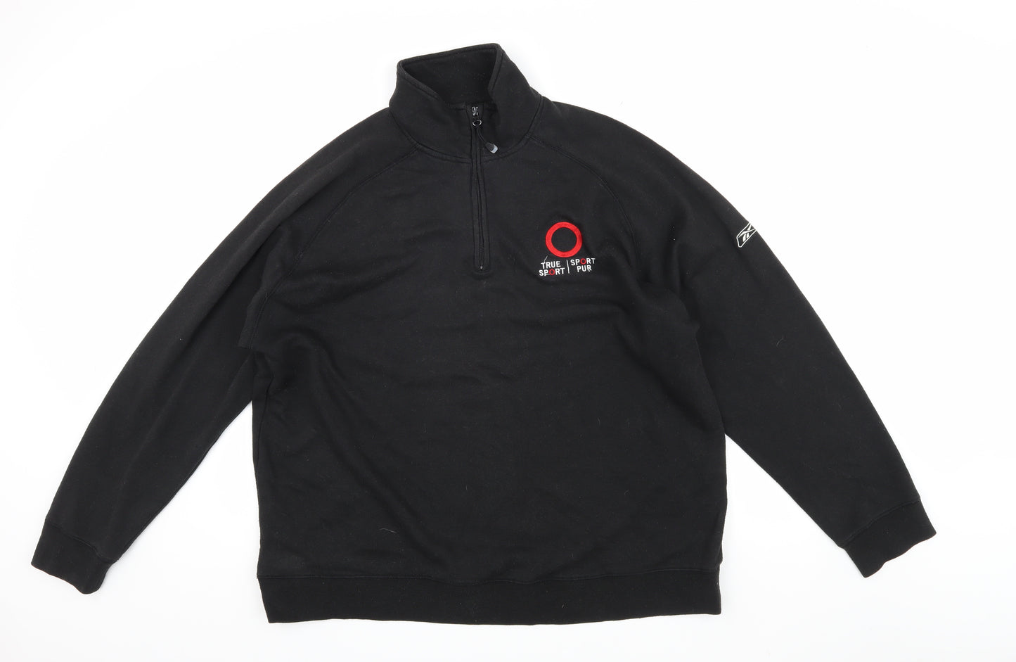 Reebok Men's Black 1/4 Zip Sweatshirt Size L