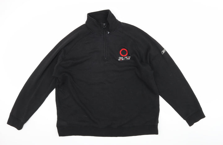 Reebok Men's Black 1/4 Zip Sweatshirt Size L