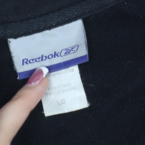 Reebok Men's Black 1/4 Zip Sweatshirt Size L