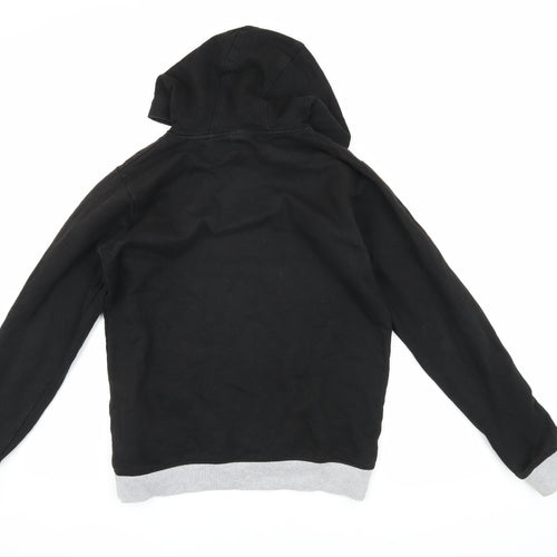 Bench Boys Black Pullover Hoodie with Logo, Size 13 Years