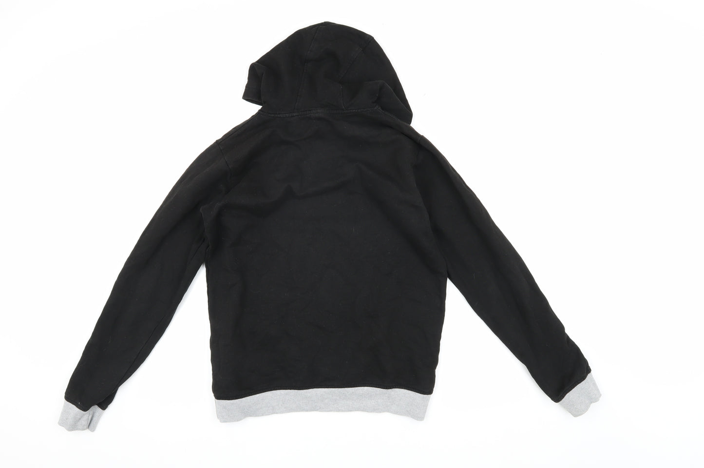 Bench Boys Black Pullover Hoodie with Logo, Size 13 Years