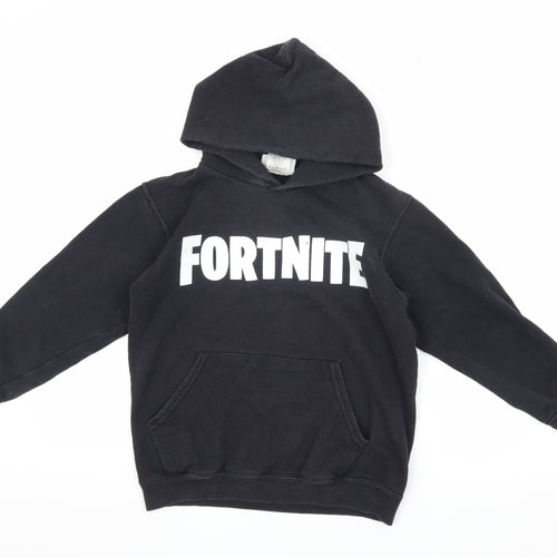 Fortnite Boys Black Pullover Hoodie, Age 9-10, Graphic Print