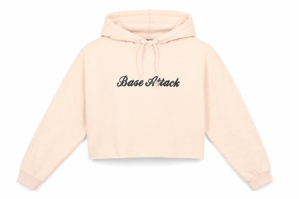 Front view of H&M Women’s Pink Pullover Hoodie, size UK 12