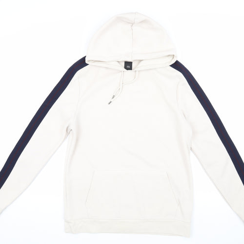 River Island Men's Ivory Hoodie, S, Pullover