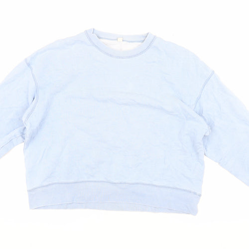Uniqlo Women's Blue Pullover Sweatshirt XL Cotton Blend