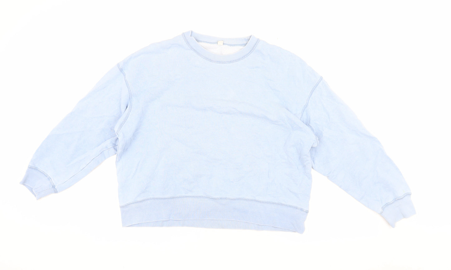 Uniqlo Women's Blue Pullover Sweatshirt XL Cotton Blend