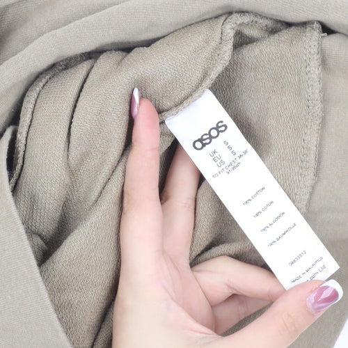 ASOS Men's Beige Pullover Hoodie Small