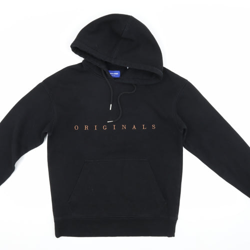 Jack & Jones Men's Black Pullover Hoodie, Size S