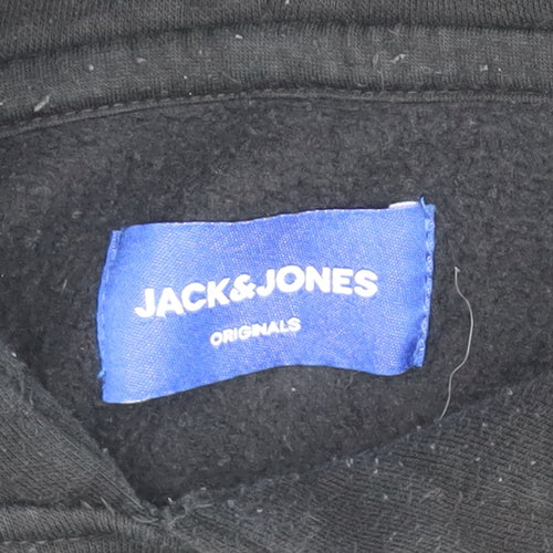 Jack & Jones Men's Black Pullover Hoodie, Size S