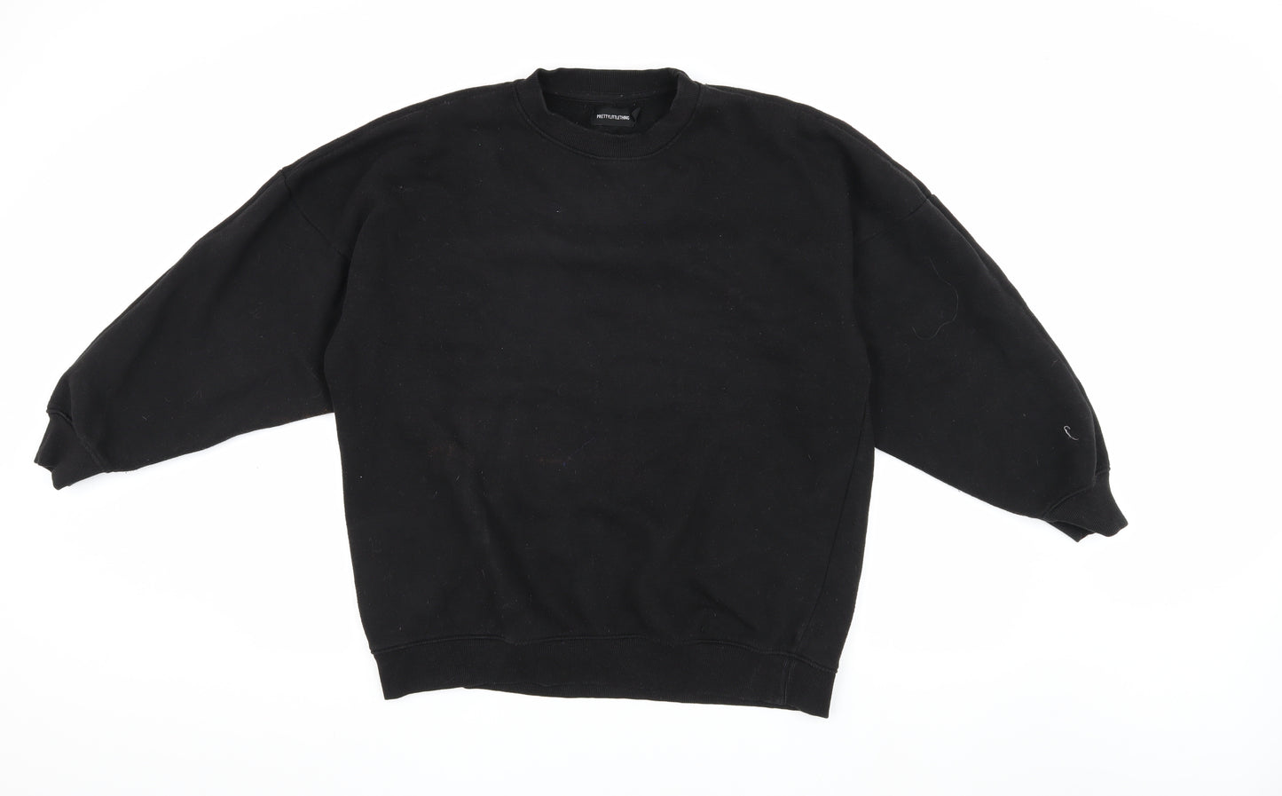 PrettyLittleThing Women's Black Pullover Sweatshirt Size 4