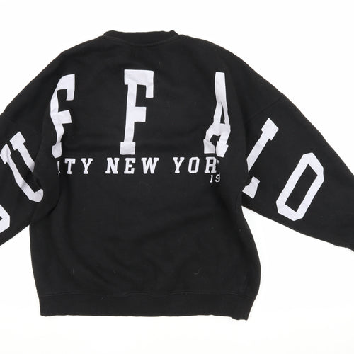 PrettyLittleThing Women's Black Pullover Sweatshirt Size 4