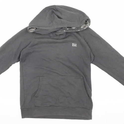 Billabong Women's Grey S Pullover Hoodie with Logo