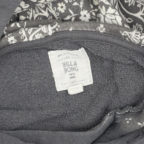 Billabong Women's Grey S Pullover Hoodie with Logo