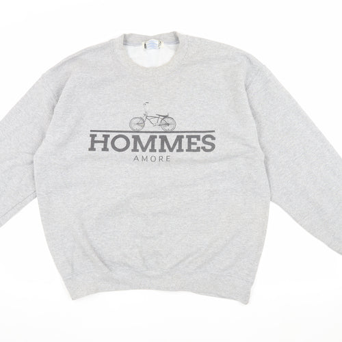 Hearts & Bows Unisex Grey Pullover Sweatshirt L