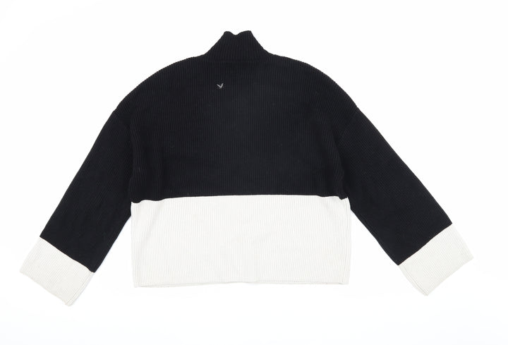 MNG Women's Black/White Knit Jumper Size 12