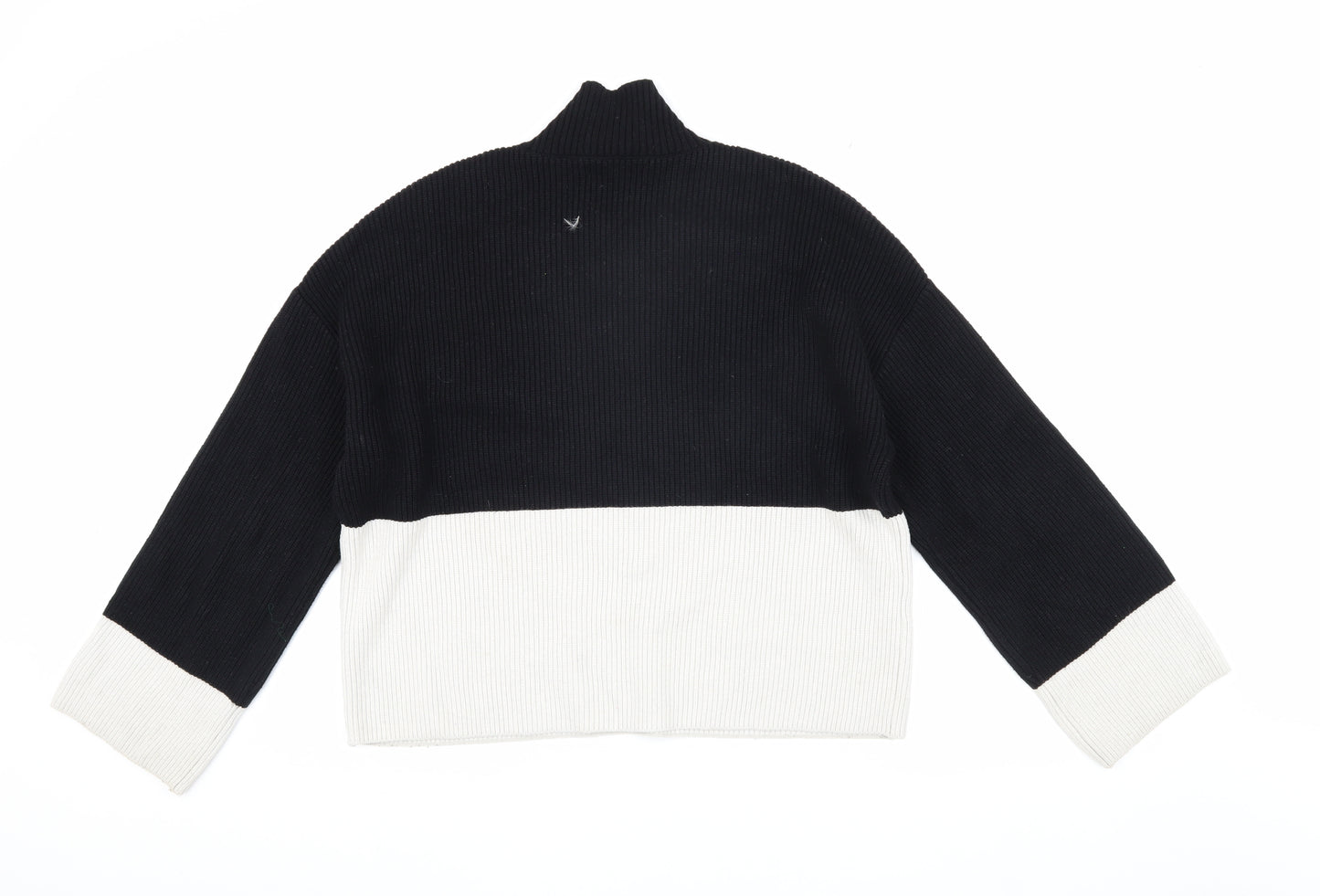 MNG Women's Black/White Knit Jumper Size 12