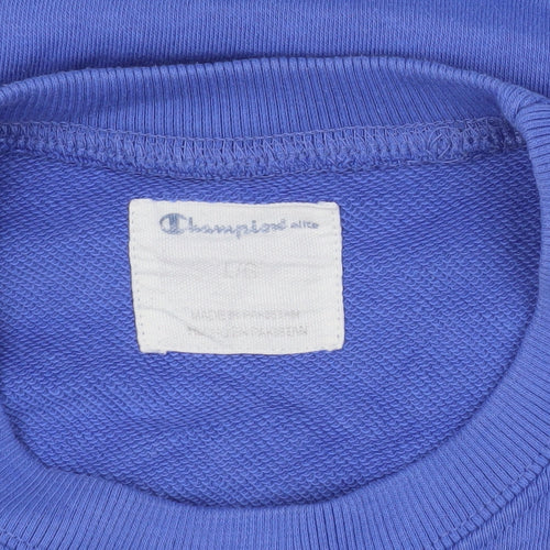 Champion Boys Blue Pullover Sweatshirt, Size L, Logo Accents