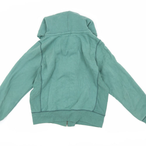 American Eagle Men's Green Hooded Jacket L