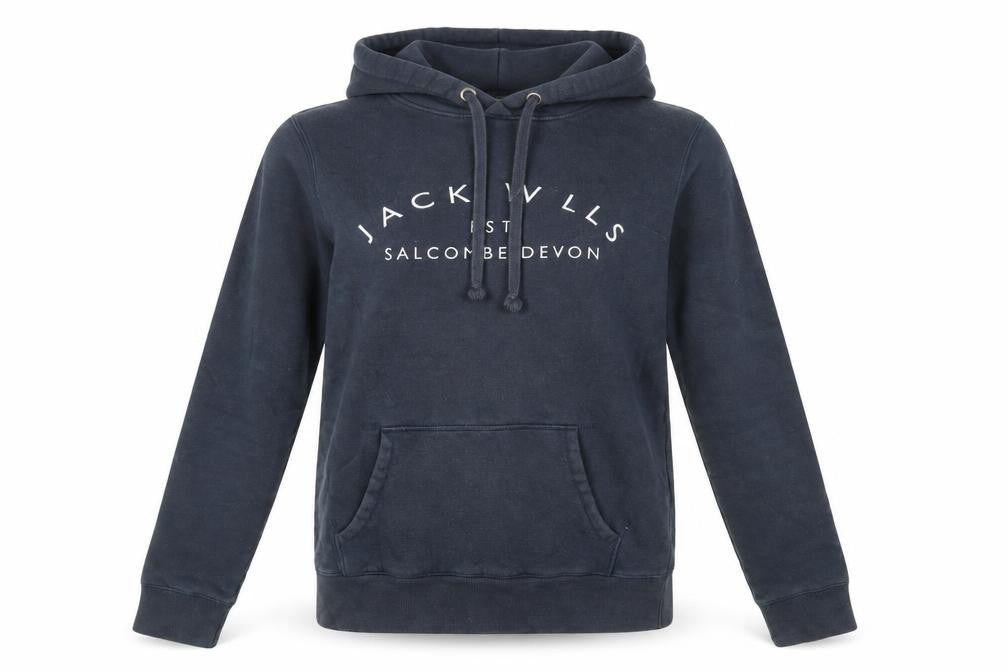 Front view of Jack Wills Women's Blue Pullover Hoodie, size 10