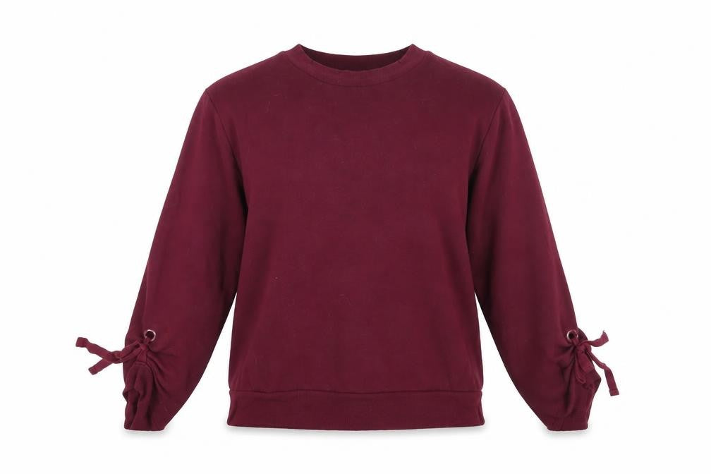 Front view of Marks & Spencer Women's Red Pullover Sweatshirt, size 14