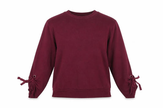 Front view of Marks & Spencer Women's Red Pullover Sweatshirt, size 14