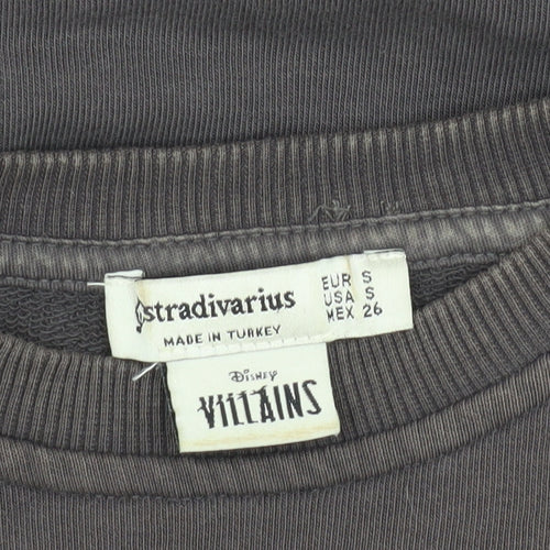 Stradivarius Women's Black Disney Villains Sweatshirt S