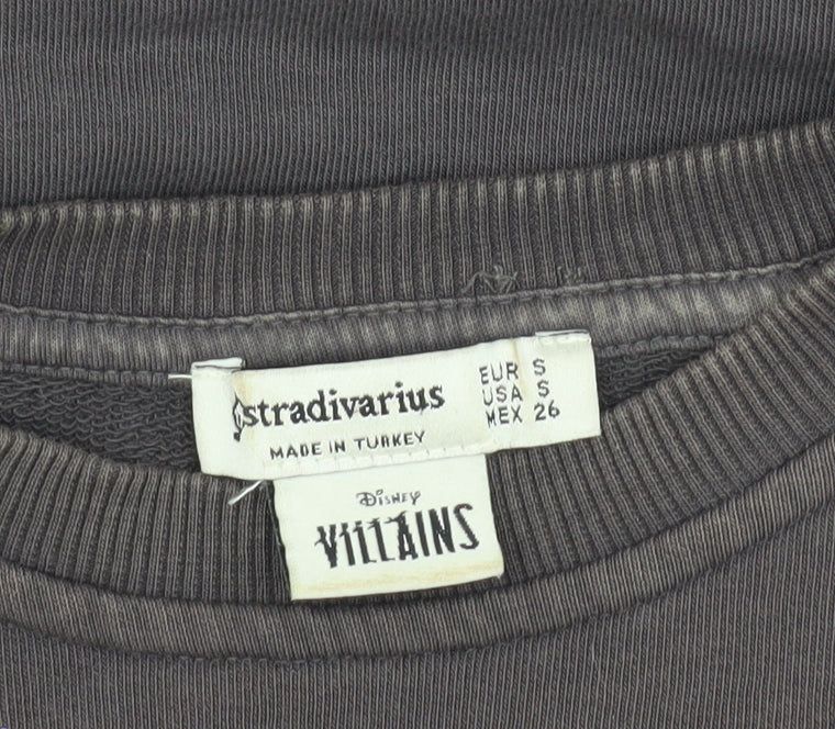 Stradivarius Women's Black Disney Villains Sweatshirt S