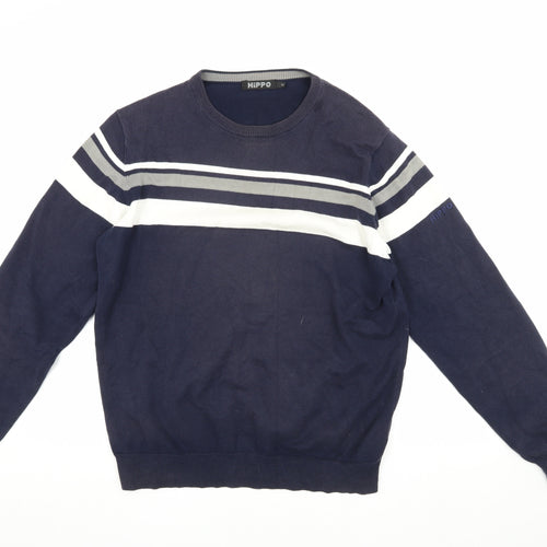 HiPPO Men's Blue Pullover Jumper M