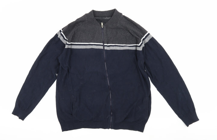 Dissident Men's 2XL Blue Bomber Jacket Casual Wear