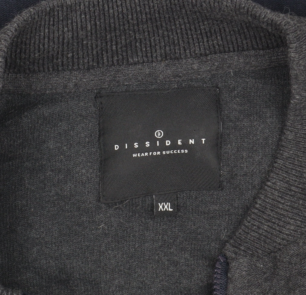 Dissident Men's 2XL Blue Bomber Jacket Casual Wear